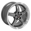 OE Wheels FR04B 17 Inch Rim Fits Mustang Cobra R Style 5x114.3 17x9 Gloss Gunmetal Machined Lip (1) - 4 of 4