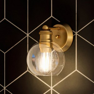 Urban Ambiance Luxury Vintage Wall Sconce 9.5''H x 6.5''W,  Olde Brass Finish,  Belfast Collection, UHP4170 - 1 of 4
