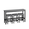 Anybear Modern Design Kitchen Dining Sets, Long Dining Table with 3 Stools, Easy Assembly - 2 of 4