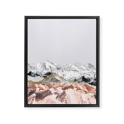 Iveta Abolina Mountains Framed Art Canvas Pastel Black - Deny Designs