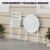 3 Piece Patio Set,Folding Patio Table and Chairs, Folding Outdoor Patio Furniture Sets,Weather Resistant Conversation Set for Yard Garden - 4 of 4