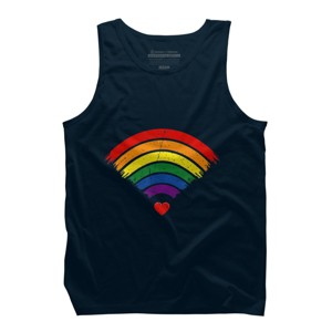 Adult Design By Humans Wifi Spreading Love Heart Pride By Belugastore Tank Top - 1 of 2