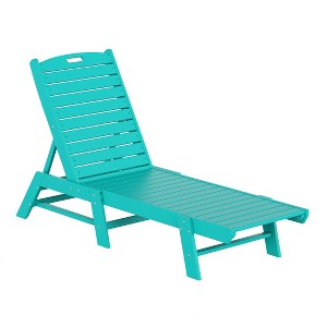 WestinTrends Poly Reclining Outdoor Patio Chaise Lounge Chair Adjustable - 1 of 4