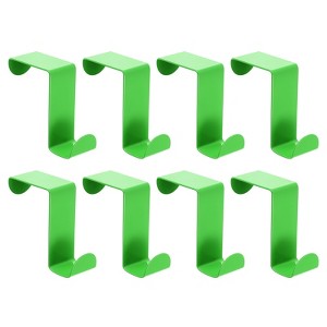 Unique Bargains Stainless Steel Reversible Uasge S-Shaped Over Door Double Hooks 8 Pcs - 1 of 4