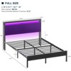Besiost Platform Bed Frame with Charging Station, Bedframe with LED Light - 4 of 4