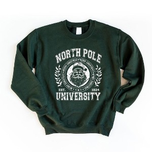 Simply Sage Market Women's Graphic Sweatshirt North Pole University Distressed - 1 of 2
