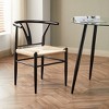 ADILE Modern Metal Wishbone Dining Room Chairs Set of 2，Black - 2 of 4
