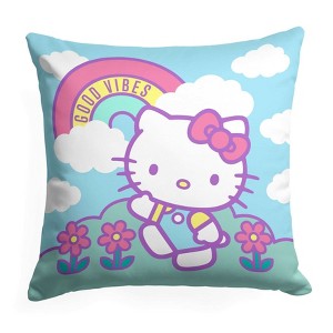 Sanrio Hello Kitty Good Vibes Throw Pillow 18x18 Inches - 1 of 4