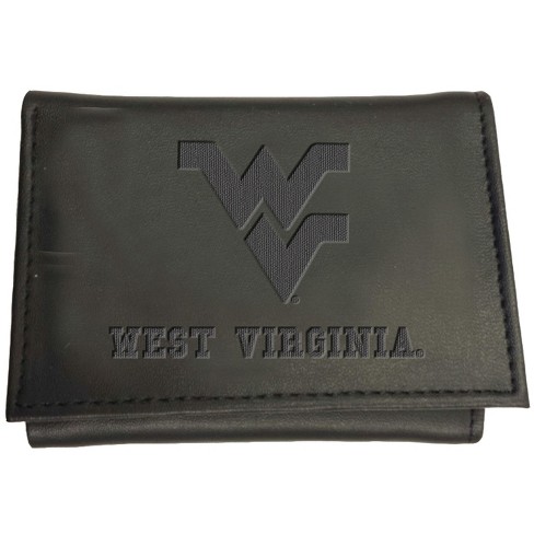 Evergreen NCAA West Virginia Mountaineers Black Leather Trifold Wallet Officially Licensed with Gift Box - image 1 of 1