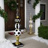 Northlight Commercial Size Ball Finial Christmas Decoration - 71.25" - Black and White - 2 of 4