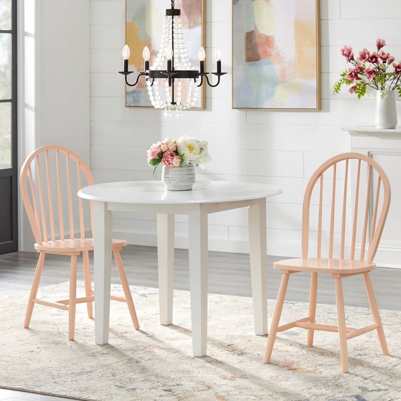 3pc Chadwick Drop Leaf Dining Set with 2 Windsor Chairs - Buylateral, 3 of 11