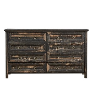 FONTOI Dressers, Tall Dressers with Wood Top and 7 Drawers, Dressers Organizer for Bedroom Entryway Hallway, Brown, 53.94"*31.3"*15.75" - 1 of 4