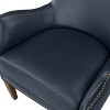 Okak Fine Accent Chair with Comfy Back Upholstery Cushion Faux Leather Slope Armchair for Living Room Waiting Room Reading Spaces - 4 of 4