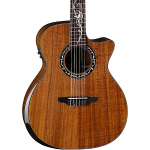 Luna Vineyard Koa Bevel Nylon-String Cutaway Acoustic-Electric Gloss Natural - 1 of 3