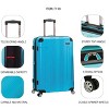 Rockland London Hardside Expandable Luggage with Spinner Wheels Pink 28-24-20-Inch - 4 of 4