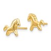 Black Bow Jewelry Kids 3D Polished Pony Earrings in 14k Yellow Gold - 2 of 4