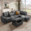 NicBex Sectional Sofa with Storage Ottoman Modern L Shaped Modular Sofa for Living Room & Apartment - 4 of 4