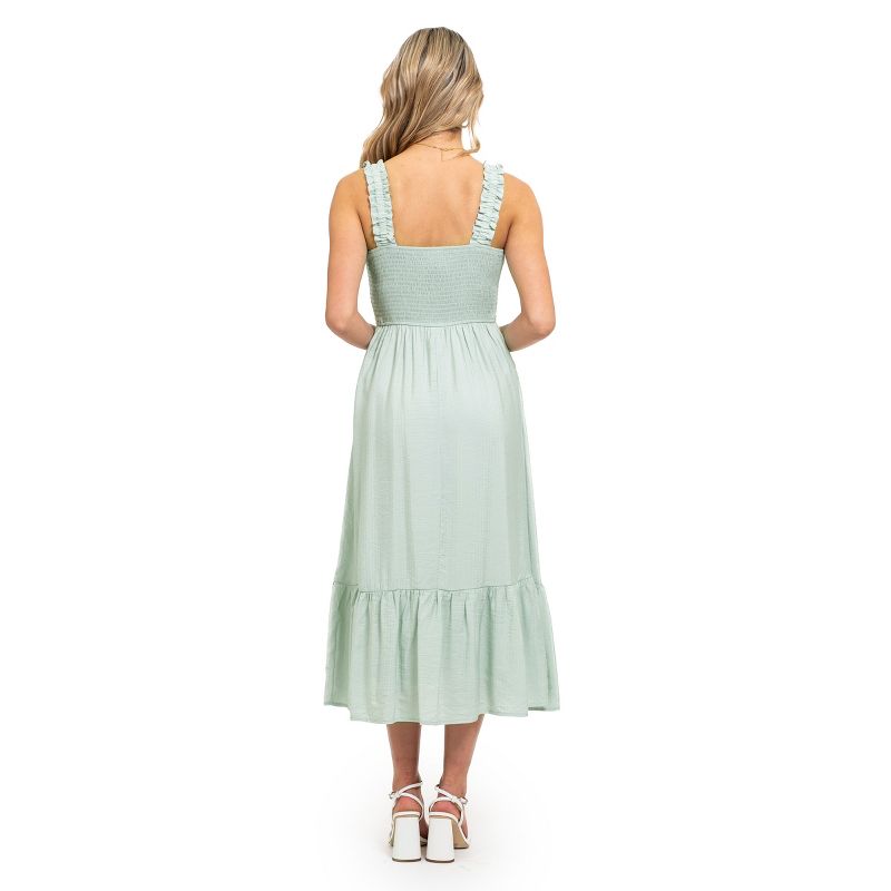 August Sky Women's Smocked Midi Dress, 3 of 12