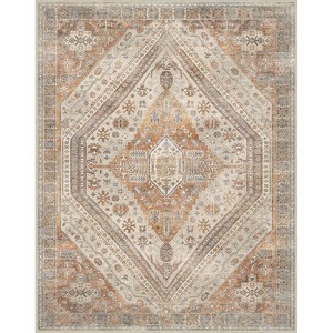 Abynow Medallion Diamond Faded Rustic Indoor Area Rug - 1 of 4
