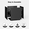 Maggift Planters Large Outdoor Planters with Removable Insert Shelf Square Steel Flower Pots for Porch with Garden, Black, 15"*15"*18" - 2 of 4