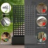 72"x47" Raised Garden Bed with Trellis & Wheels,Heavy Duty Metal Plant Box for Climbing Plants,Flower Planter Lattice Panels Large Garden Box Outdoor - 4 of 4