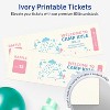 Avery Printable Rectangle Tickets, 2-3/4" x 8-1/2", Matte Ivory Cardstock, Laser/Inkjet, 40 Total - 2 of 4