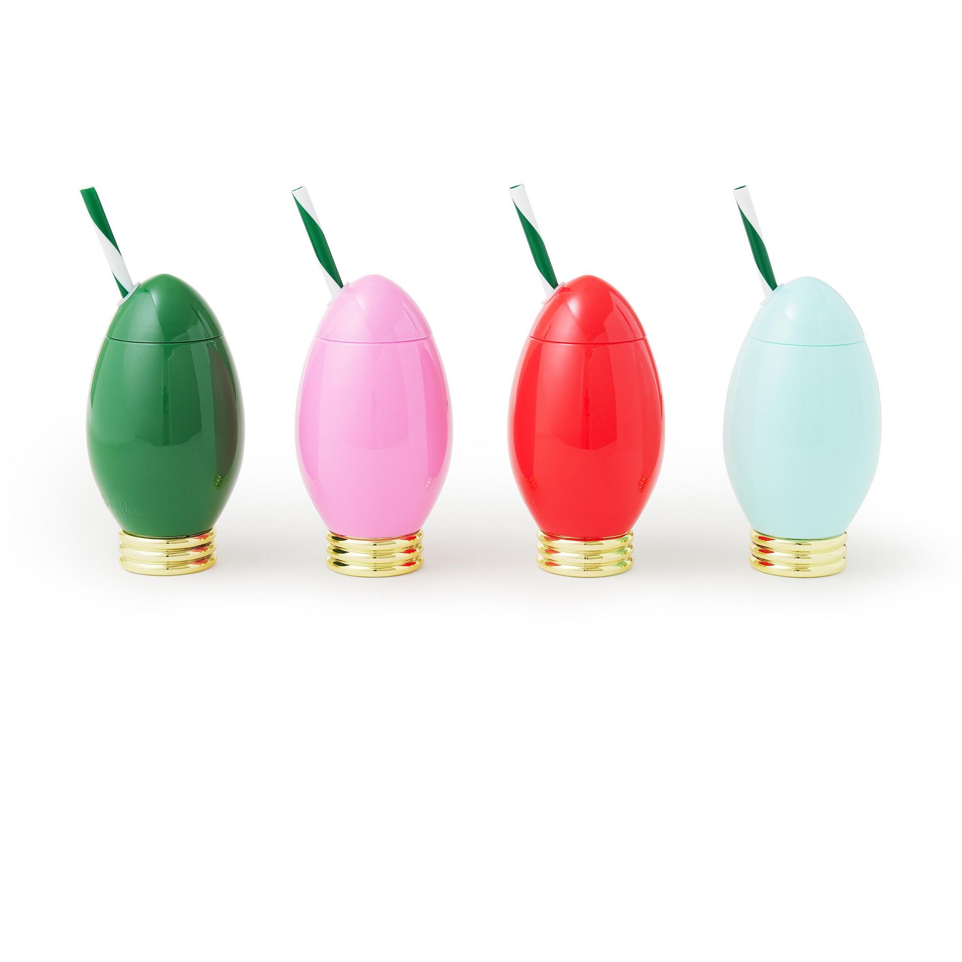 Extra Merry Christmas Lights 4-Pack Customizable 12 Oz Novelty Sipper Cups
