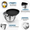 Itopfox Stainless Steel Mixing Bowls with Airtight Lids, Nesting Salad Bowls Set for Serving, Mixing, Storing, Dishwasher Safe & Easy Clean, Healthy - 3 of 4
