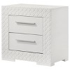PAGED Nightstand Modern Side Table with 2 Storage Drawers and Gold Handles, Bedside Cabinet for Bedroom, Living Room - 4 of 4