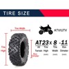 23x8-11 6PR TL UTV ATV Tire - All Terrain 23x8x11 Tires, 6-Ply Rating Tubeless, Max Load 290lbs each Tire, OD 23in, SW 8in - 4 of 4
