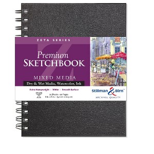 Stillman & Birn Zeta Series - Wirebound Sketchbook - Portrait 6 x 8 - 270gsm White Paper - 1 of 2