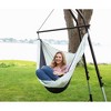 Ceara 3 Bar Hammock Swing Chair - Mercury Blue - Sol Living: Nylon Fabric, Aluminum Frame, Water-Resistant, No Assembly Required - 3 of 4