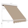 Vynxaria Retractable Awning - 6' Drop Arm Sun Shade for Patio and Balcony - Cream White - 2 of 4