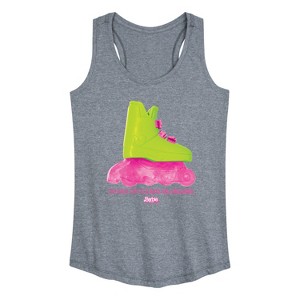Women's - Barbie - Rollerblading Barbie the Movie Graphic Racerback Tank - 1 of 4