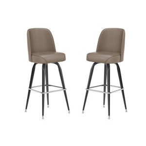 Flash Furniture 2 Pack Metal Barstool with Swivel Bucket Seat - 1 of 4