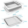 Collapsible Dish Drying Rack with Drainboard, Portable Sink Organizer for Kitchen Counter and RV - 2 of 4