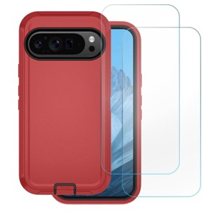 Entronix Bundle Compatible with Pixel 10 Pro XL - Heavy Duty Case & 2 Clear Screen Protectors - 1 of 4