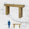 63" Long Console Table for Entryway, Wood Rectangular Sofa Table Behind The Couch, Farmhouse Entryway Tables for Entrance,Hallway,Living Room,Foyer - 2 of 4