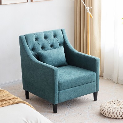 NicBex Accent Chair Sofa Chair Comfy Chair Living Room Chair with Lumbar Pillow with Upholstered for Reading Room, Bedroom