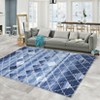 Cozy Chenille Geometric Rug, Foldable & Washable, Kid & Pet Friendly, Durable Edges for Stylish High-Traffic Spaces - 3 of 4