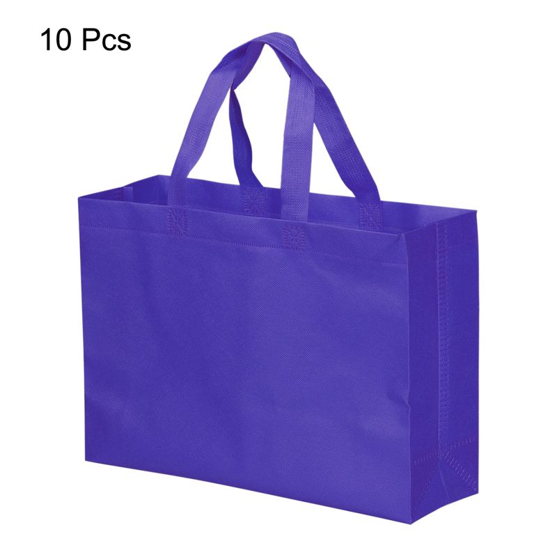 Unique Bargains Reusable Horizontal Style Non-Woven Gift Grocery Tote Bag, 3 of 6