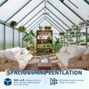 Polycarbonate Greenhouse for Outdoors, Large Walk-InGreenhouse with Quick Setup Structure and Roof Vent, Greenhouse with Ventilation - 3 of 4