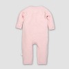 Burt's Bees Baby® Girls' Organic Cotton Quilted Bee Wrap Front Jumpsuit - Blossom - image 2 of 3