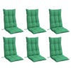 vidaXL Highback Chair Cushions 6 pcs Green Oxford Fabric - 3 of 4