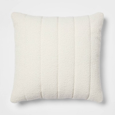 Oversized Channel Boucle Square Throw Pillow Cream - Threshold™