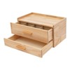 YIYIBYUS Desktop Organizer with 2 Drawers, Wood Tea Bag Organizer with Drawer, Storage Box, Wood Color - 4 of 4