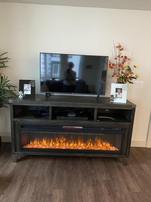 Ashley todoe tv stand with deals fireplace