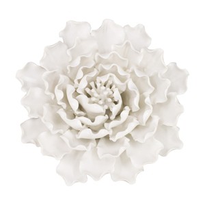 GlasFlength Wall Art Flowers Decorations 3D Flowers Wall Decoration Handmade Rustic Wall Art Simple for Living Room, White, 7.3"*2.8"*7.3" - 1 of 4