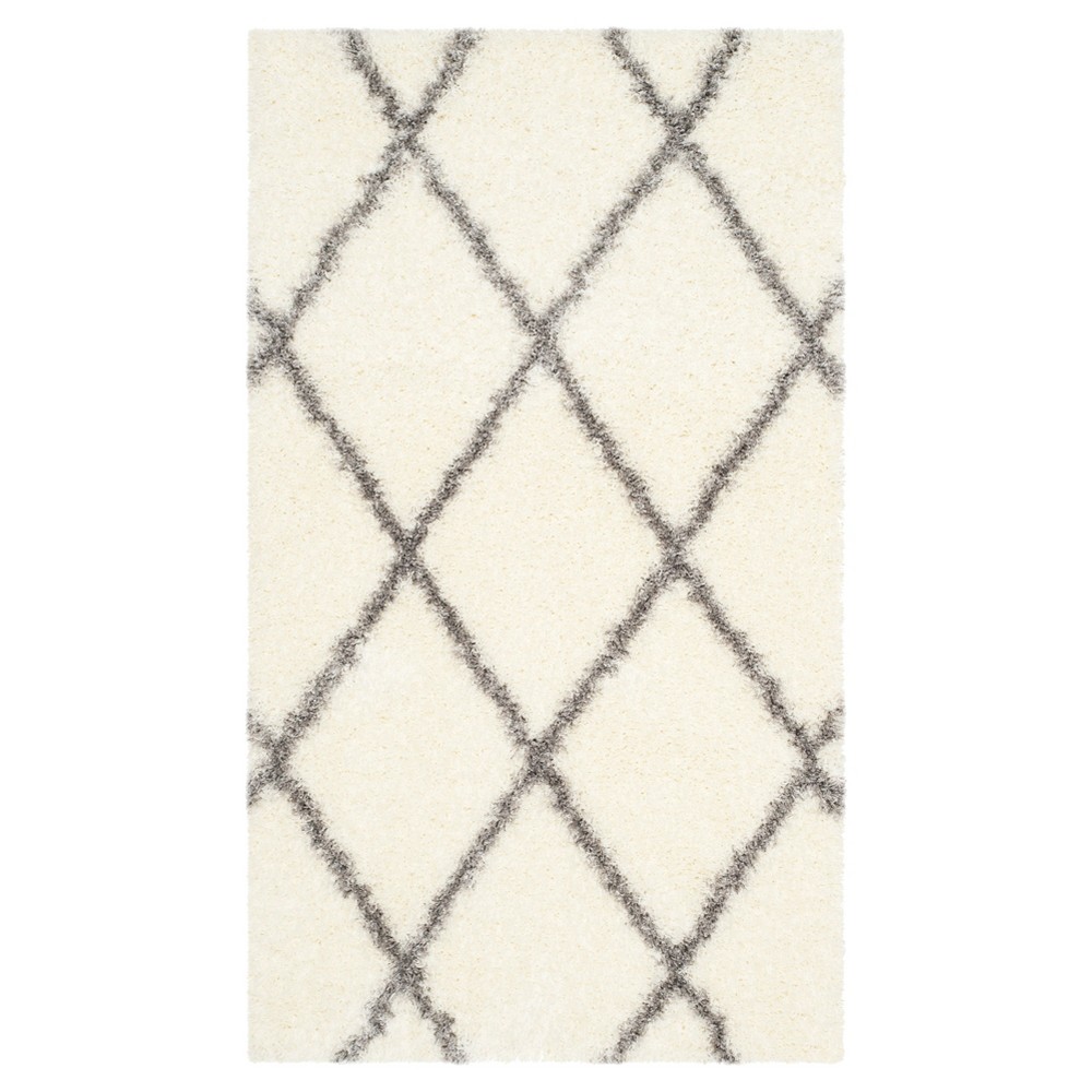 4'x6' Montreal Shag Rug Ivory/Gray - Safavieh