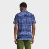 Houston White Adult Short Sleeve Floral Print Button-Down Shirt - Blue - 2 of 3